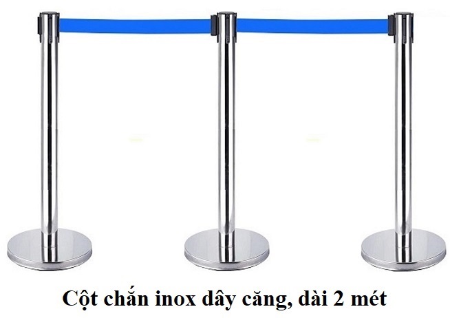 Cột chắn inox dây căng (dây dài 2 mét)