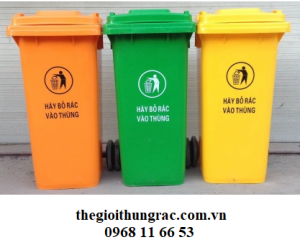 Thùng rác nhựa HDPE 120 lít - THẾ GIỚI THÙNG RÁC