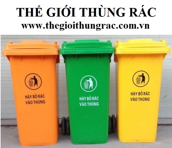 Thùng Rác Công Nghiệp 120 lít Có Bánh Xe